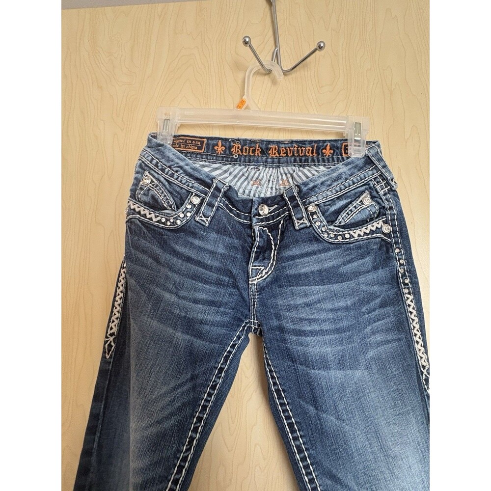 Rock Revival Womens Skinny Jeans Tag Sz 26 (Actual Sz 26" x 33") Y2K - Picture 8 of 9